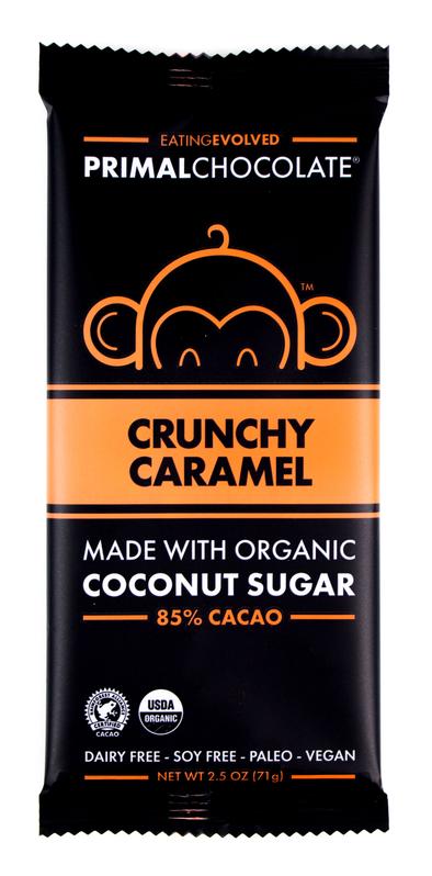 Organic Crunchy Caramel Chocolate Bar