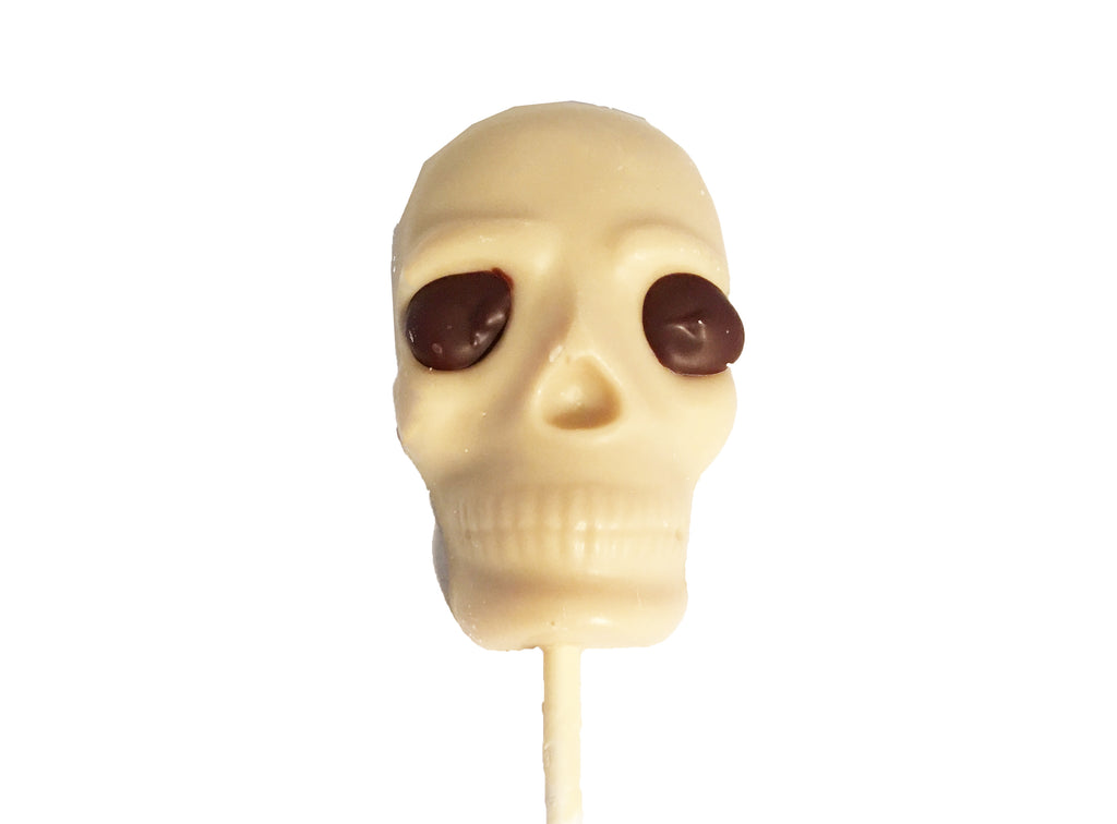 White Chocolate Skull Lollipops